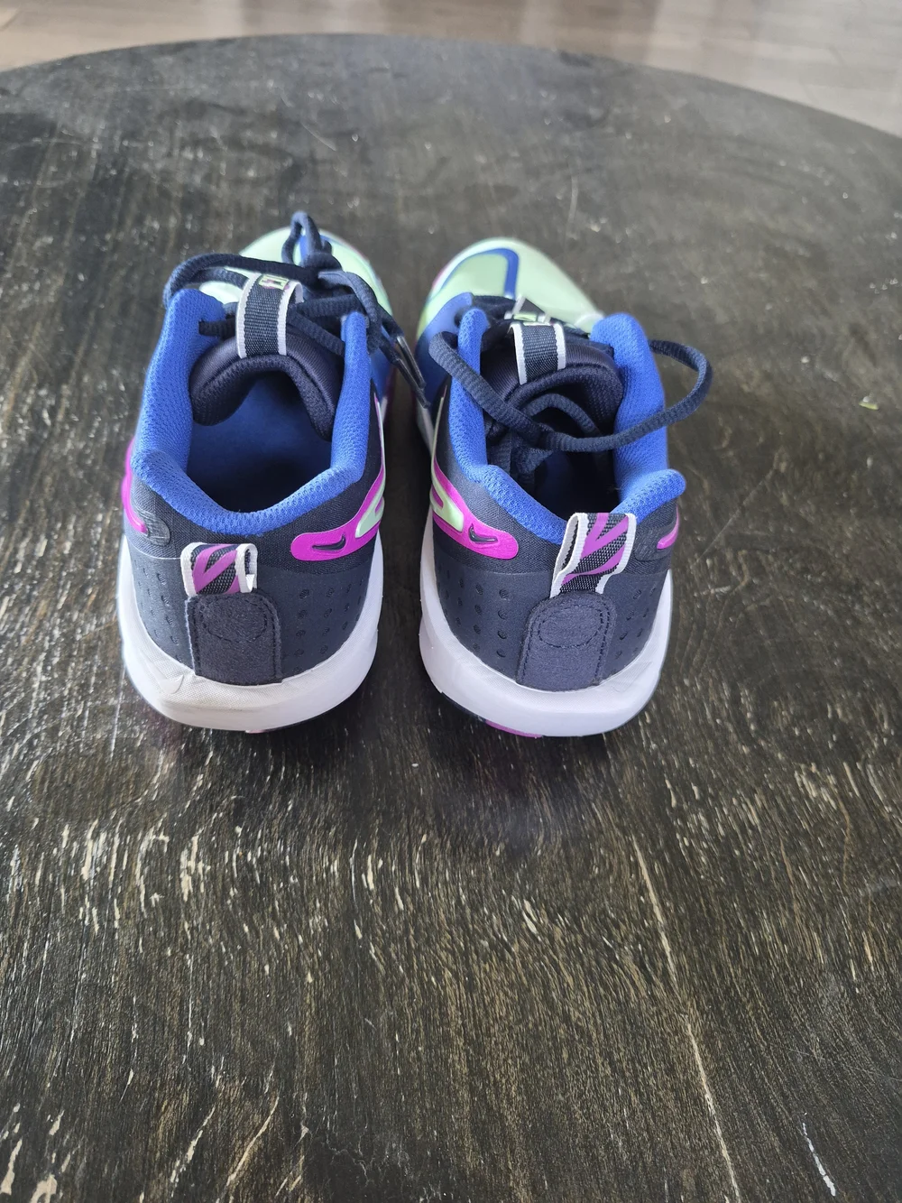 Nike Youth Obsidian Vapor Green/Hyper Royal/Hyper Violet Basketball Shoes